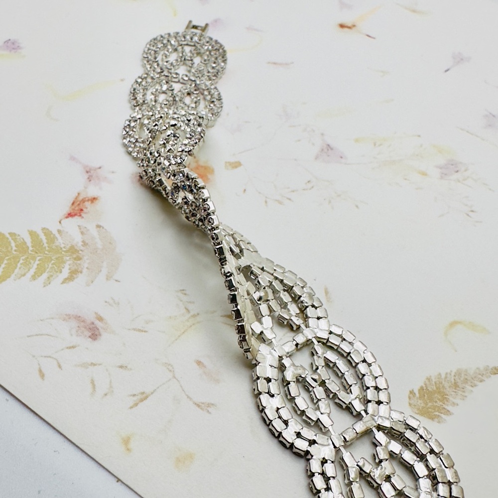 Dazzling Silver Rhinestone Bracelet - image 4